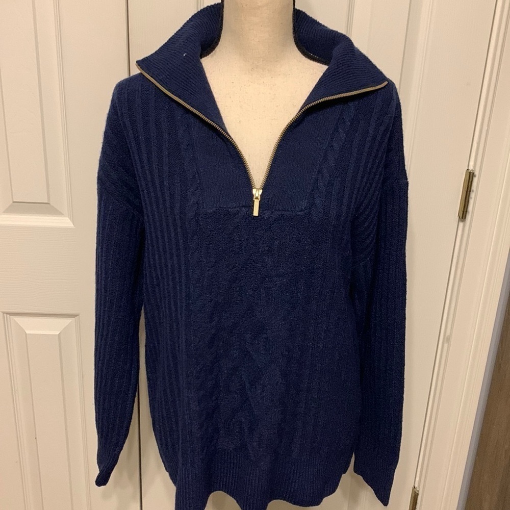 St. John’s Bay Quarter Zip Petite Pullover Sweater